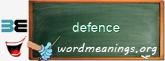 WordMeaning blackboard for defence